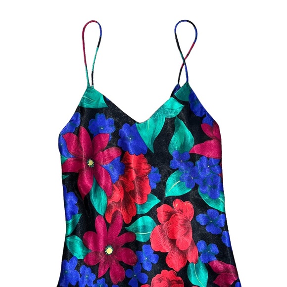 Floral Satin/Silk Tank Dress - Picture 4 of 13